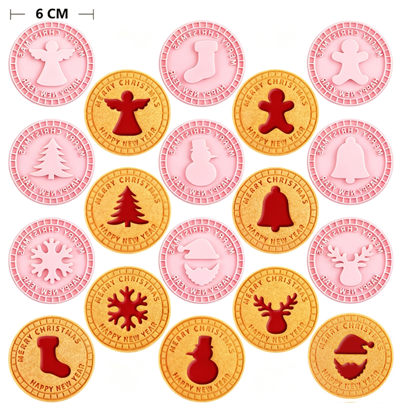🎄🍪 3D-julekakesett — 9 festlige stempler til julebakingen