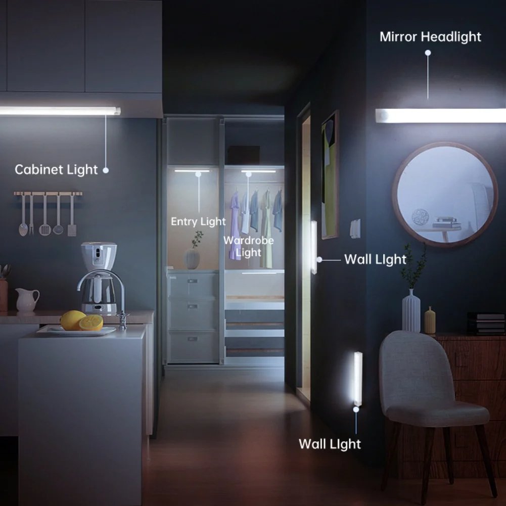 🔥Tidsbegrenset tilbud - oppladbart LED-lys, ingen hulling nødvendig, smart sensor, magnetis