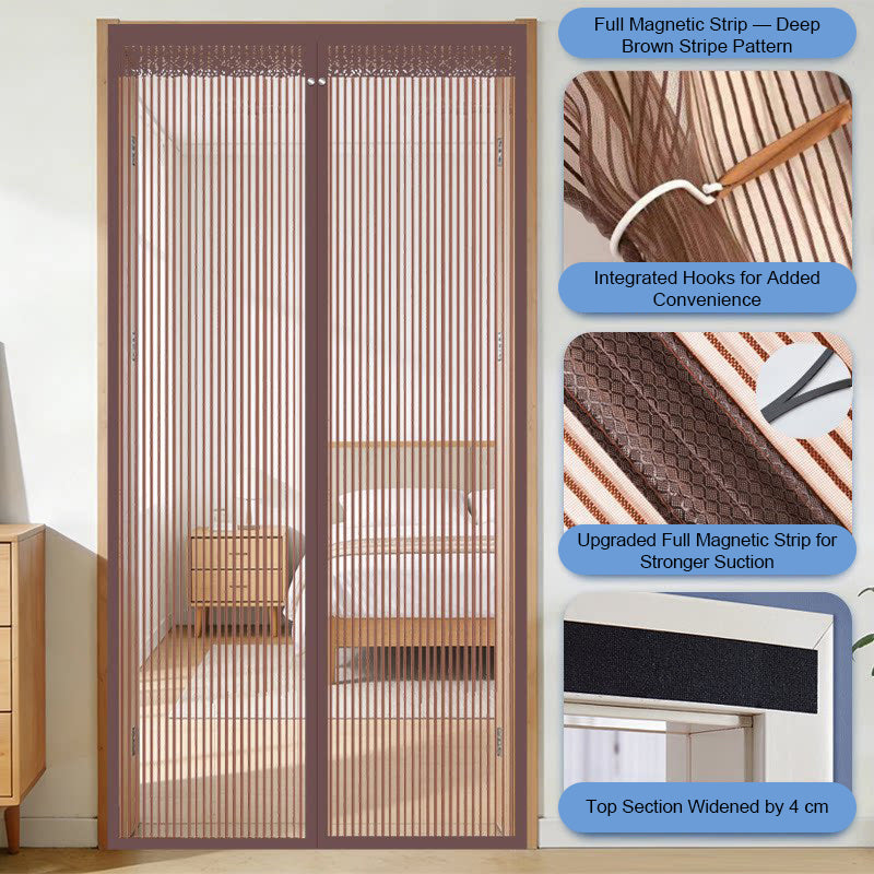 🦟 Hold skadedyr ute – monteres på 2 minutter! Dørgardinen av magnetisk netting! 🚪 Bare gå rett inn – den lukker seg automatisk! ✨
