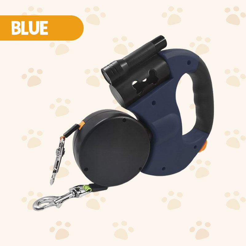 🐶Dobbelthodet uttrekkbart hundebånd – Gå tur med to hunder med letthet!🐾