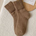 🎁5 par til spesialpri🧦 Varme ullsokker i middels høyde
