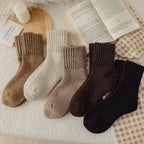 🎁5 par til spesialpri🧦 Varme ullsokker i middels høyde