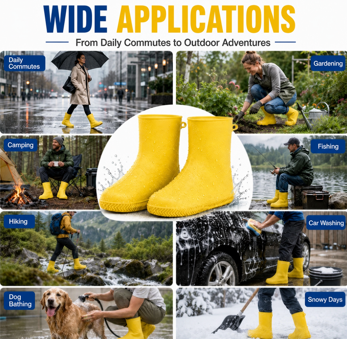 👟💧 Heavy-Duty Rain Shoe Covers — Waterproof, Anti-Slip & Foldable for Outdoor Adventures