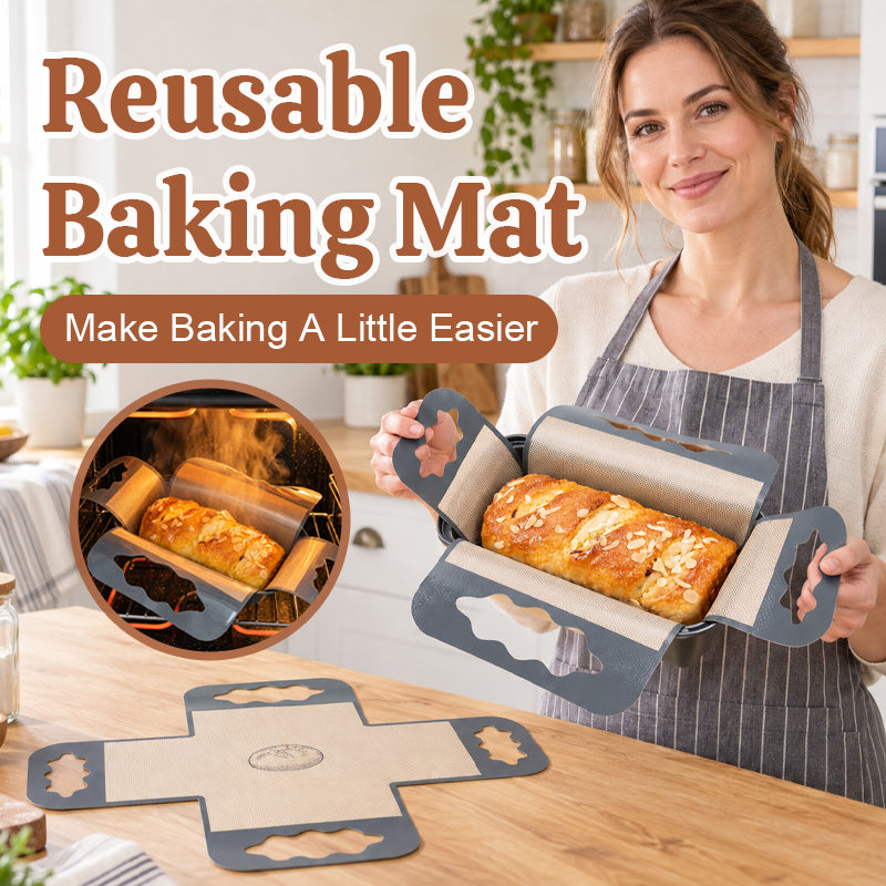 🥖♻️ Gjenbrukbar bakematte — non-stick silikonmatte, varmebestandig og enkel å rengjøre🍞