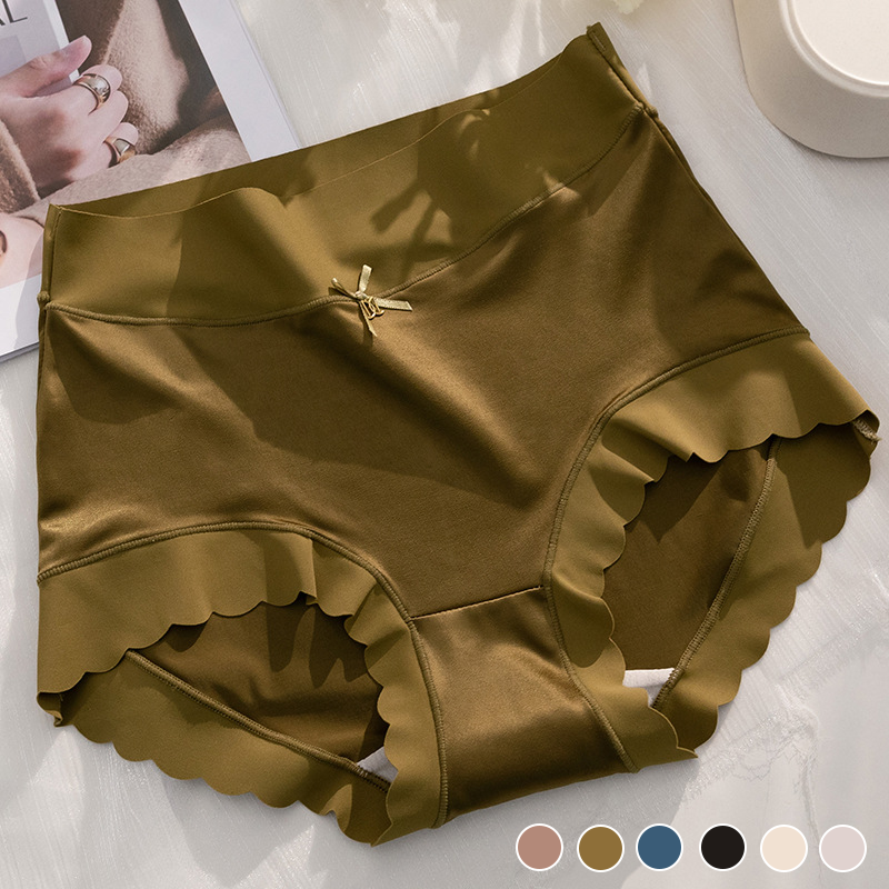 🎁Kjøp 1 Få 2 (3-pakning) Premium Satin Antibacterial Ice Silk Fuktabsorberende truse