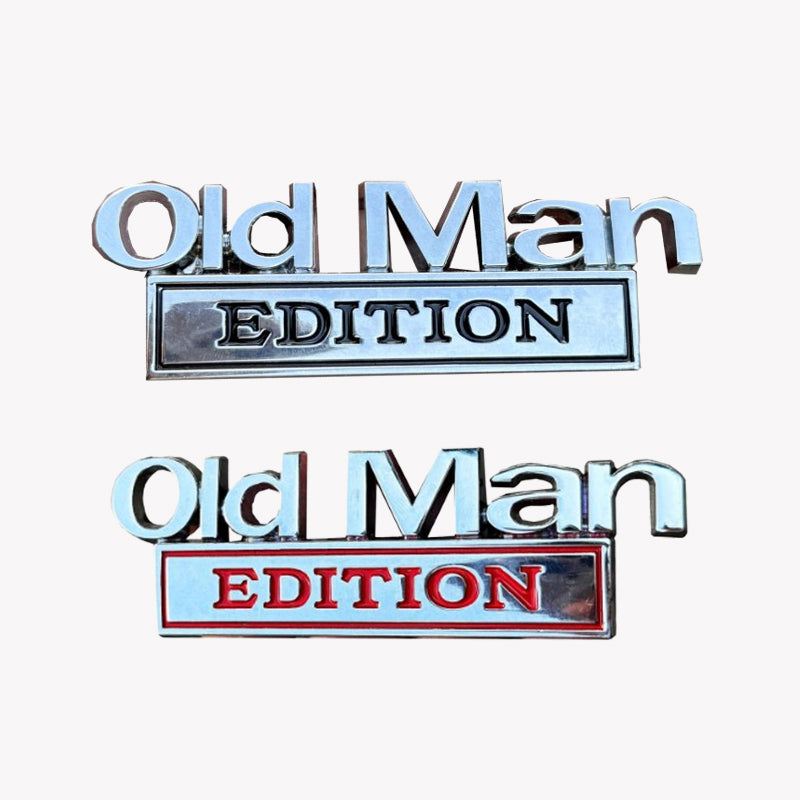 🚗Vis frem personligheten din med dette morsomme 💨 «Old Man Edition»-merket! 😆👴