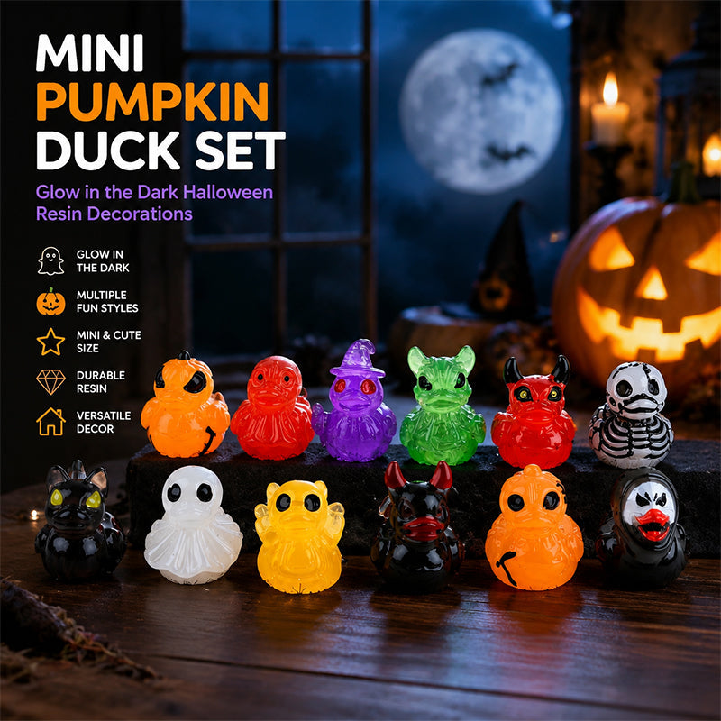 🎃🐤 Mini-ender i harpiks til Halloween – 12 skumle motiver