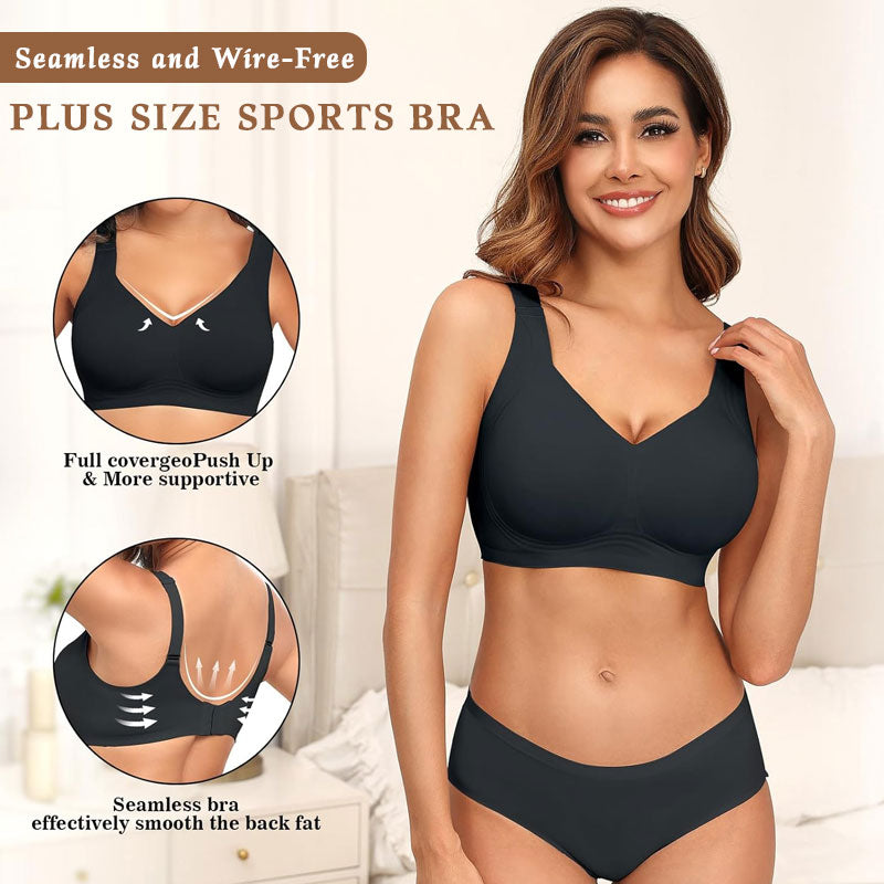 Ultimat Komfort Sømløs Sports-BH (3-pakning) – Push-up & Støtte Uten Spile