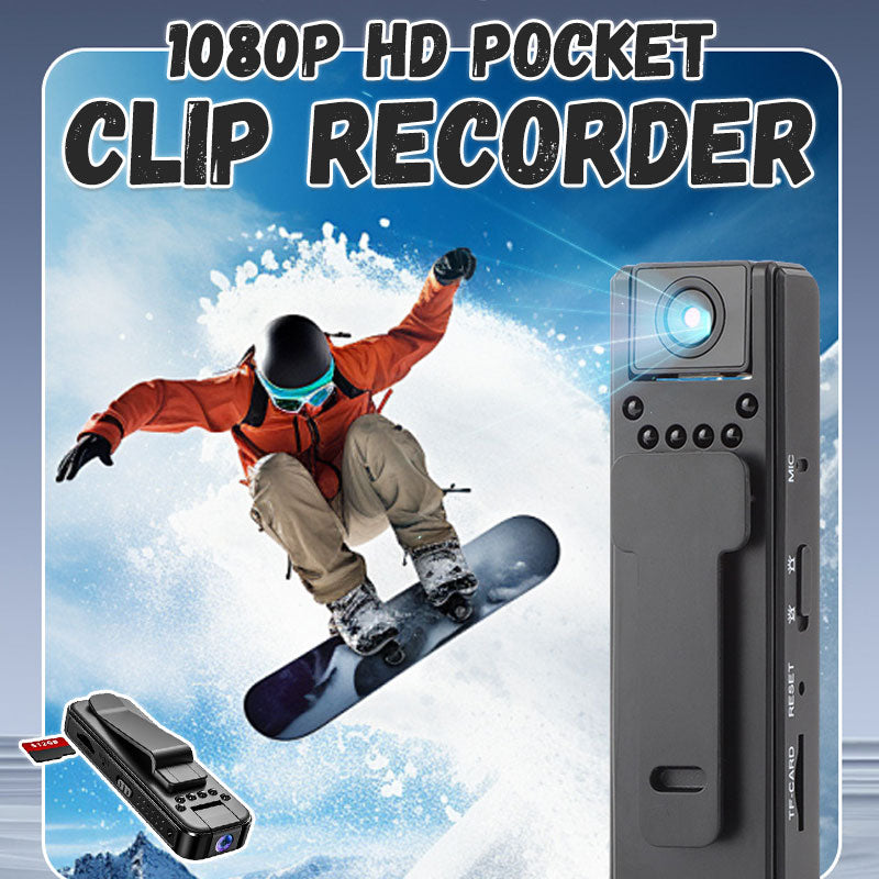 🔥tidsbegrenset rabatt✨1080P HD-opptaker med lommeklip