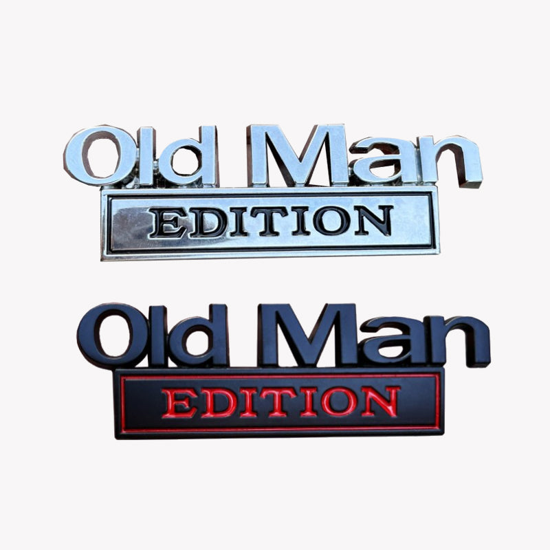 🚗Vis frem personligheten din med dette morsomme 💨 «Old Man Edition»-merket! 😆👴