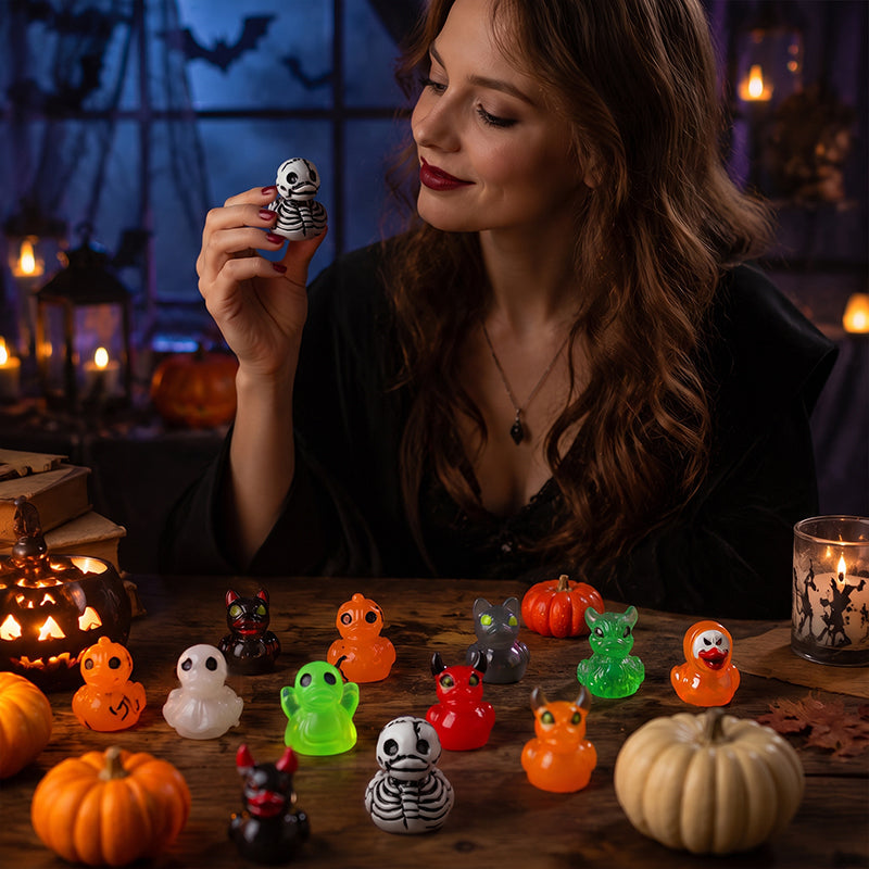 🎃🐤 Mini-ender i harpiks til Halloween – 12 skumle motiver