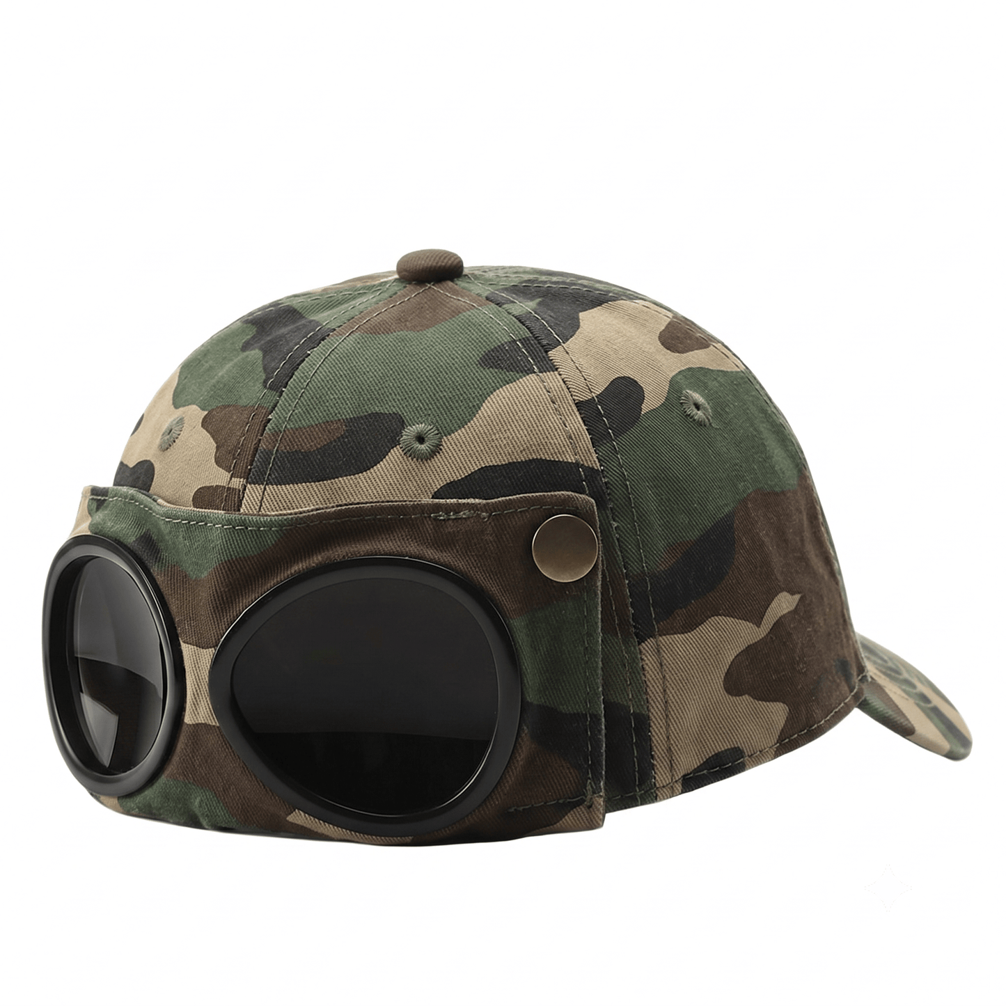 🤣 Baseballcap i aviator-stil — unike solbrilleholdere og vintage-detaljer i metall! 🧢✨