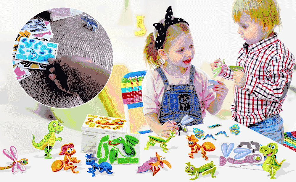 Utforsk naturen med 3D-puslespill! 🐞✨
