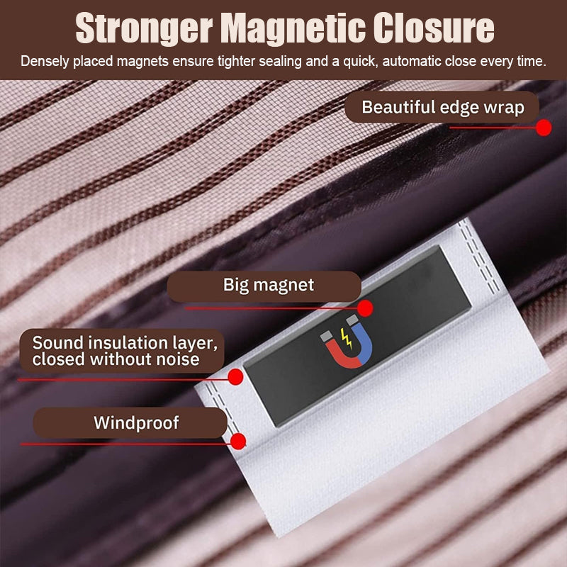 🦟 Hold skadedyr ute – monteres på 2 minutter! Dørgardinen av magnetisk netting! 🚪 Bare gå rett inn – den lukker seg automatisk! ✨