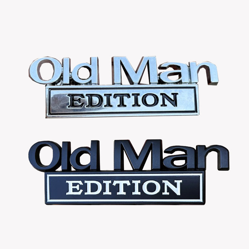 🚗Vis frem personligheten din med dette morsomme 💨 «Old Man Edition»-merket! 😆👴