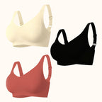 Ultimat Komfort Sømløs Sports-BH (3-pakning) – Push-up & Støtte Uten Spile