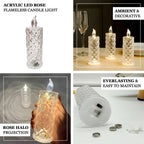 ✨ Crystal Rose Candle Light – Romantisk glød uten søl