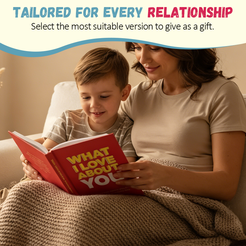 «What I Love About You» personlig dagbok – en hjertelig gave til mamma, pappa og venner 📖✨