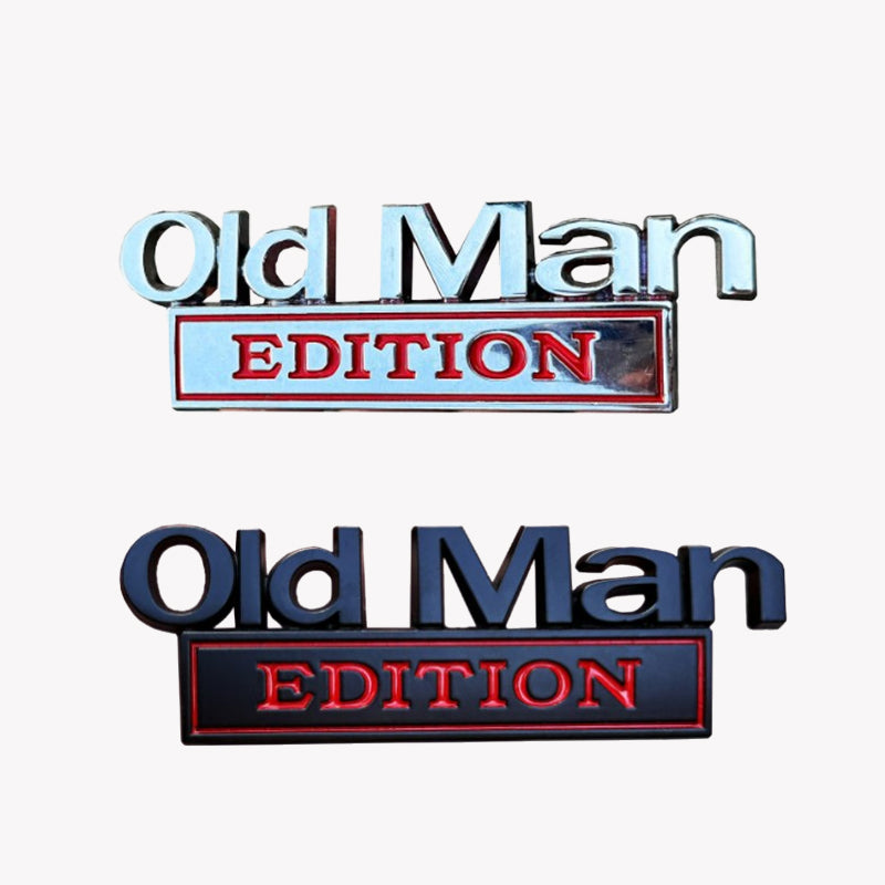 🚗Vis frem personligheten din med dette morsomme 💨 «Old Man Edition»-merket! 😆👴