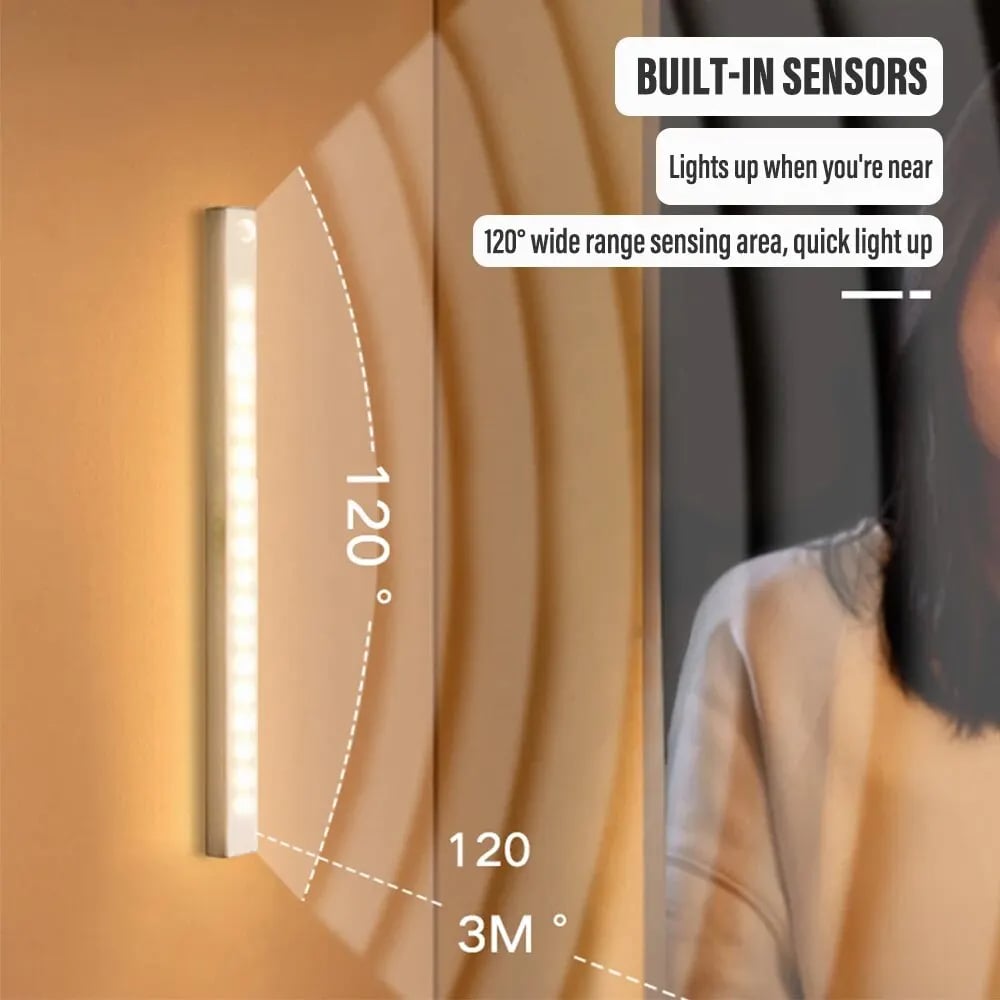 🔥Tidsbegrenset tilbud - oppladbart LED-lys, ingen hulling nødvendig, smart sensor, magnetis