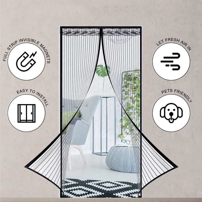 🦟 Hold skadedyr ute – monteres på 2 minutter! Dørgardinen av magnetisk netting! 🚪✨