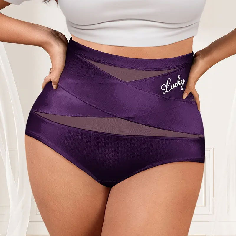 💖M-6XL for valg⏳ Kjøp 1 få 1 gratis🌸Tummy Control-truser med høy midje i stor størrelse