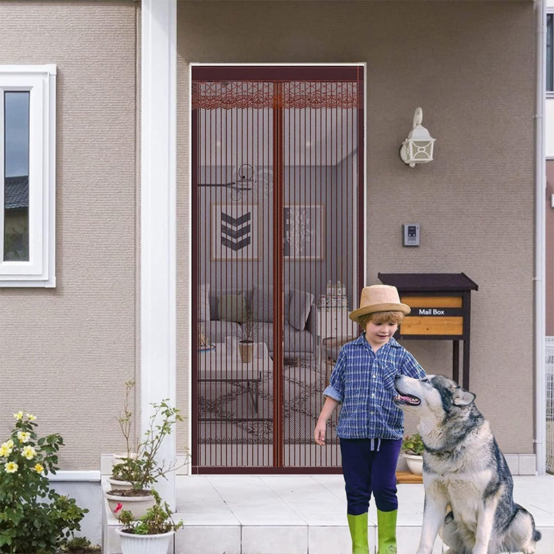 🦟 Hold skadedyr ute – monteres på 2 minutter! Dørgardinen av magnetisk netting! 🚪 Bare gå rett inn – den lukker seg automatisk! ✨