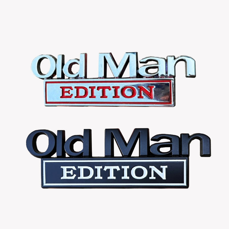 🚗Vis frem personligheten din med dette morsomme 💨 «Old Man Edition»-merket! 😆👴