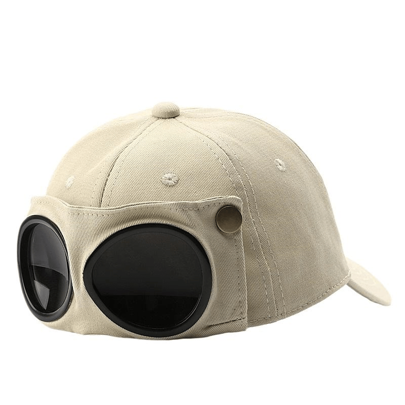 🤣 Baseballcap i aviator-stil — unike solbrilleholdere og vintage-detaljer i metall! 🧢✨