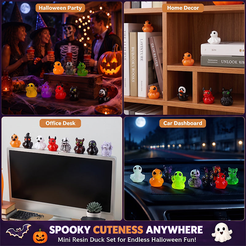 🎃🐤 Mini-ender i harpiks til Halloween – 12 skumle motiver