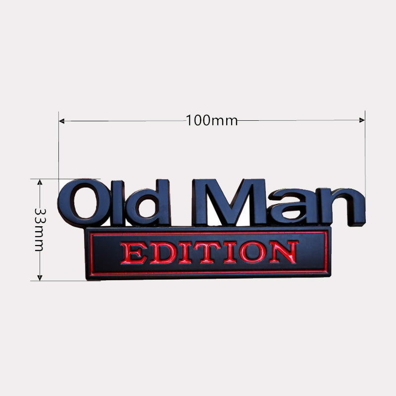 🚗Vis frem personligheten din med dette morsomme 💨 «Old Man Edition»-merket! 😆👴