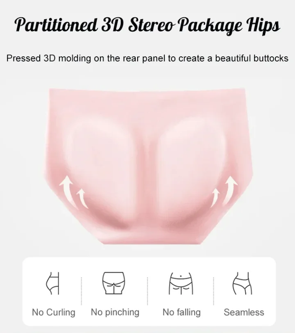 🎁Kjøp 1 Få 2 (3-pakning) Premium Satin Antibacterial Ice Silk Fuktabsorberende truse