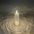 ✨ Crystal Rose Candle Light – Romantisk glød uten søl