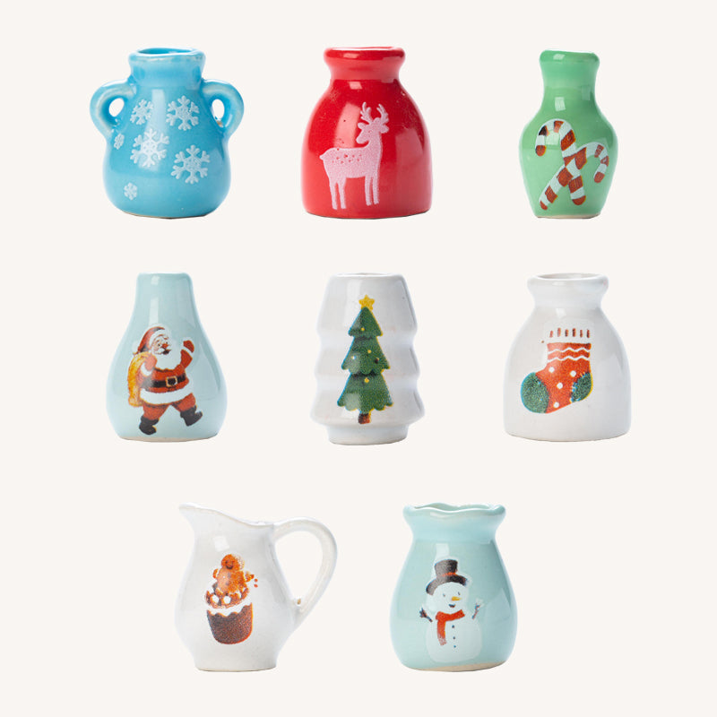 🎄🏺 Mini-julevase som kjøleskapsmagnet — Festlig 3D-julepynt til magnetiske overflater