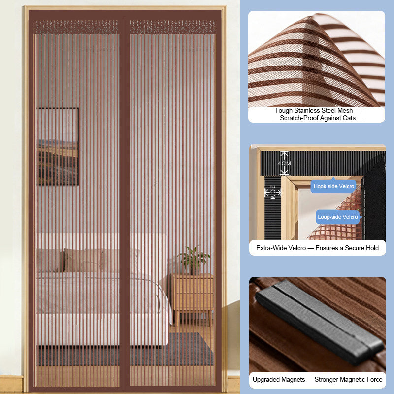 🦟 Hold skadedyr ute – monteres på 2 minutter! Dørgardinen av magnetisk netting! 🚪 Bare gå rett inn – den lukker seg automatisk! ✨