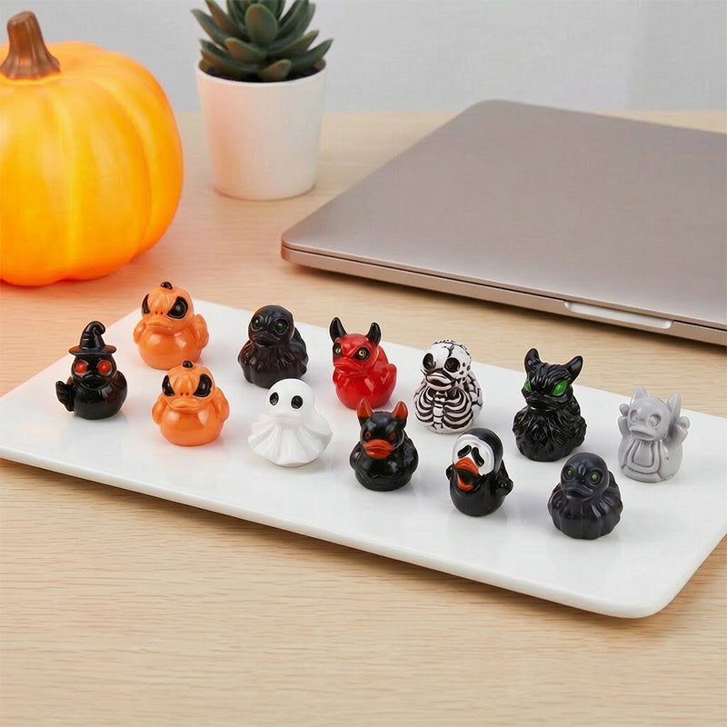 🎃🐤 Mini-ender i harpiks til Halloween – 12 skumle motiver