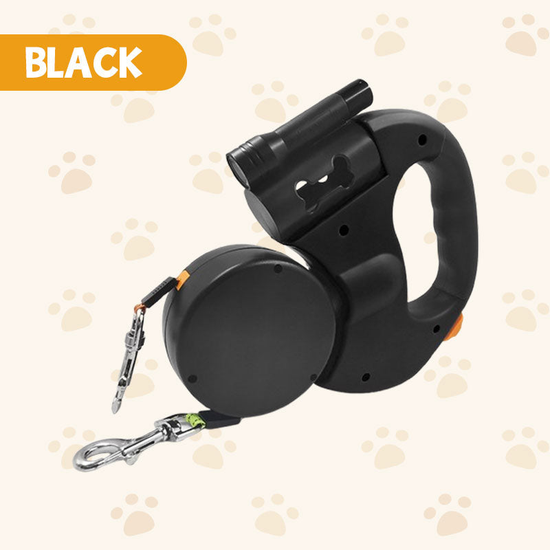 🐶Dobbelthodet uttrekkbart hundebånd – Gå tur med to hunder med letthet!🐾