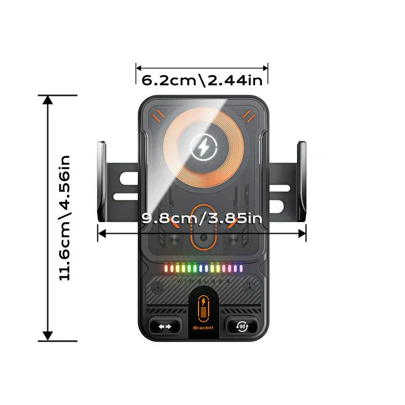 🔥HOT SALE 50 % RABATT🎁⚡Over 50 000 solgte! 📱Smart 2-i-1 roterende mobiltelefonholder og trådløs lader til bilen⚡