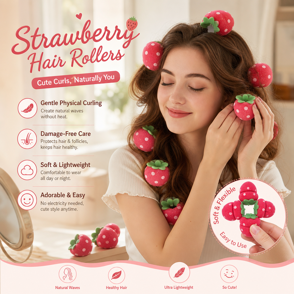 Få krøller i salongkvalitet uten noen form for varmeskade! 🍓✨💇‍♀️