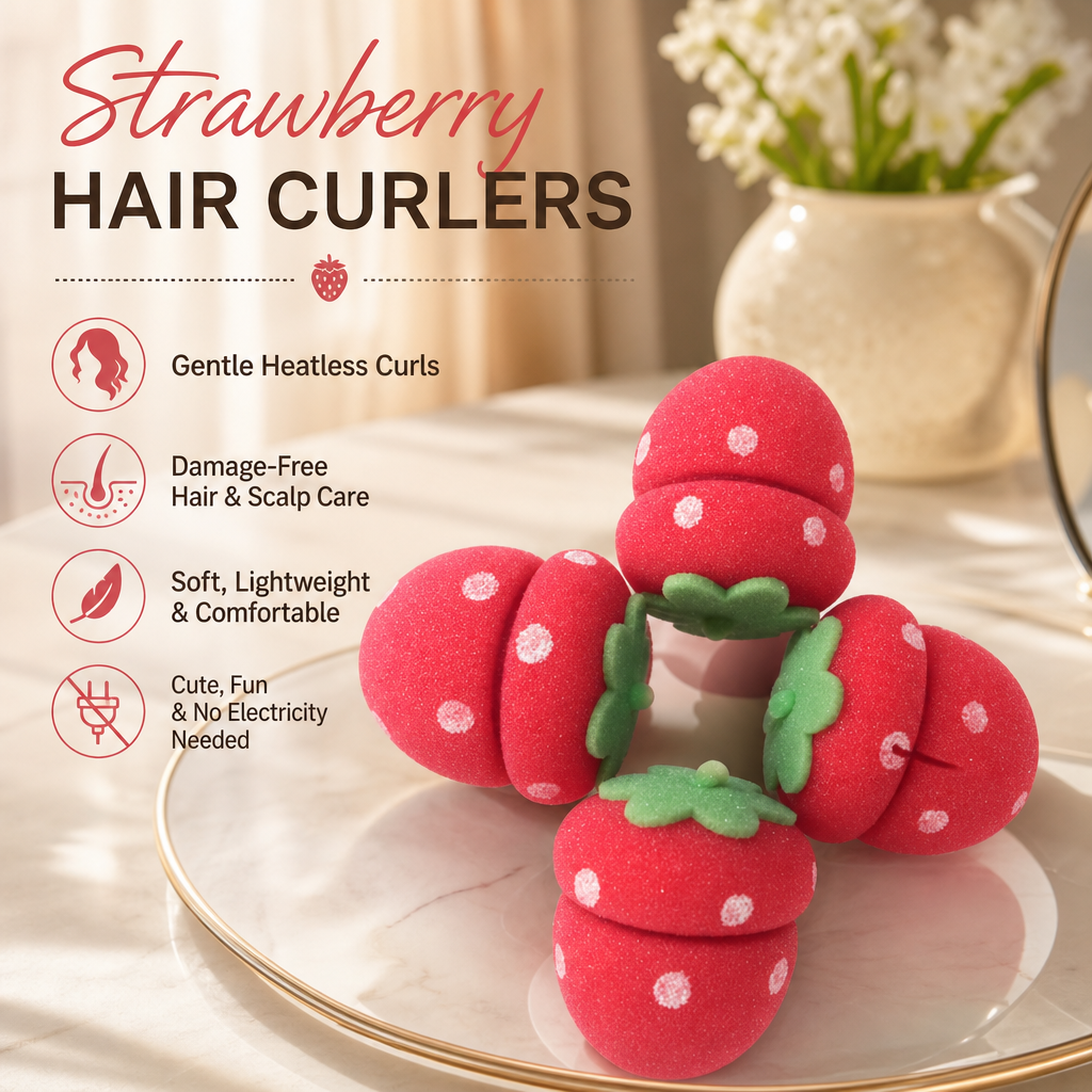 Få krøller i salongkvalitet uten noen form for varmeskade! 🍓✨💇‍♀️