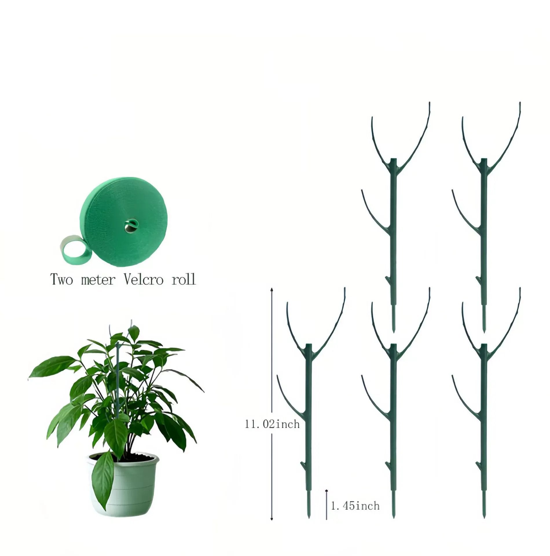 💖🌿Grønn planteholder til hagen – holder plantene dine oppreist uten å stjele oppmerksomheten.