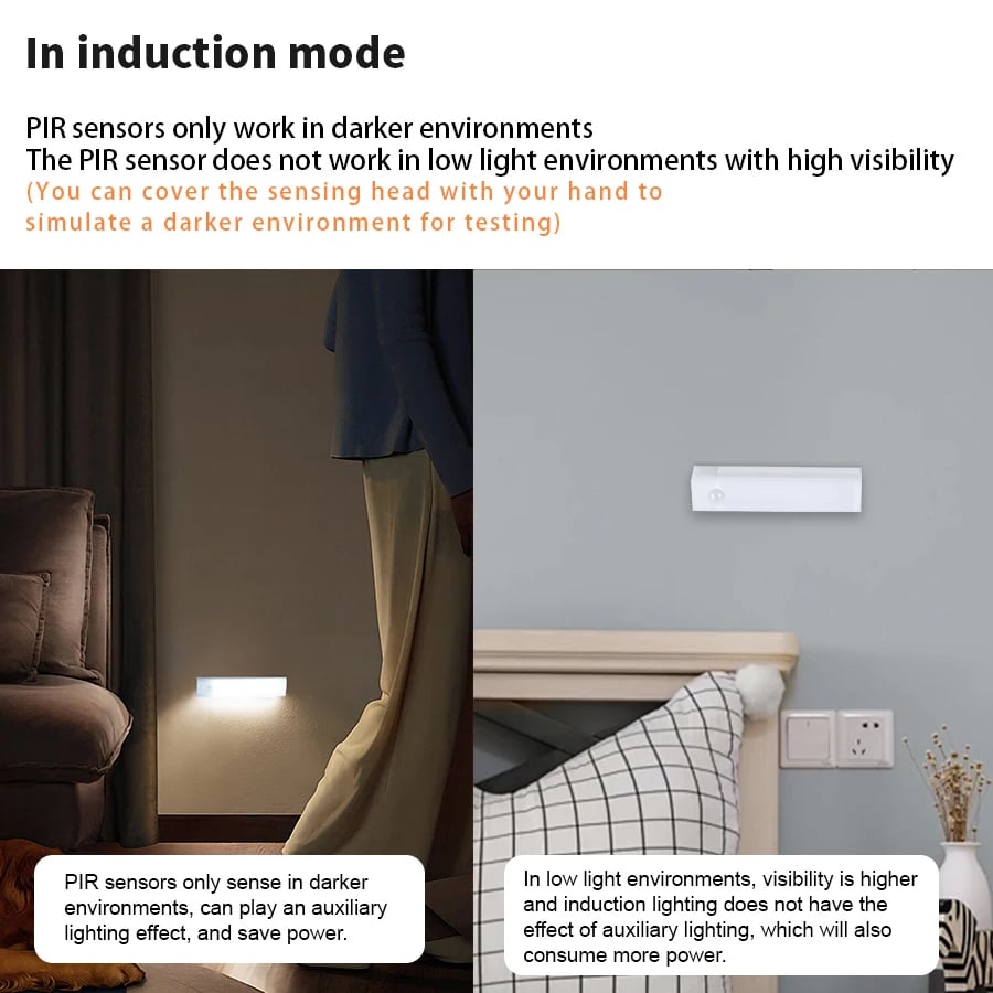 🔥Tidsbegrenset tilbud - oppladbart LED-lys, ingen hulling nødvendig, smart sensor, magnetis