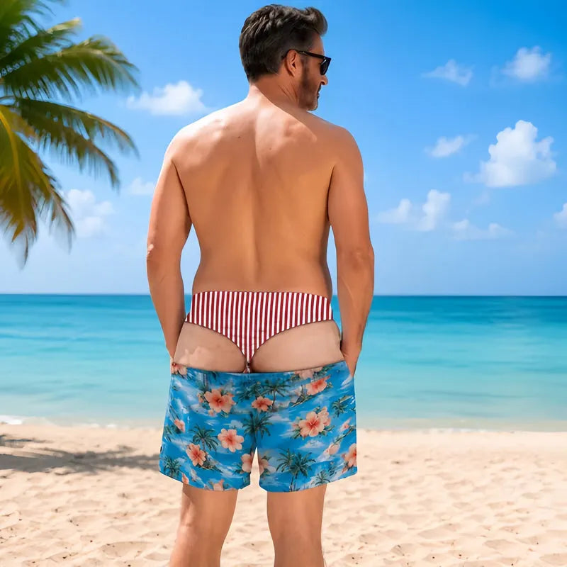 🐆 Morsomme badebukser i denimstil med leopardmønster: Originale badebukser! 🏖️