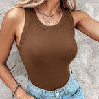⌛Denne ukens spesialtilbud🥰 Ribbet tanktopp med BH for kvinner 🥰