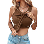 ⌛Denne ukens spesialtilbud🥰 Ribbet tanktopp med BH for kvinner 🥰