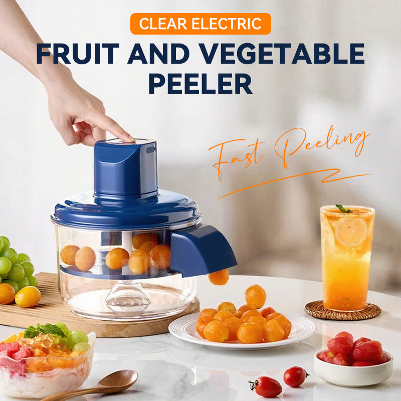 🍎 Elektrisk fruktskreller: Automatisk skreller med 5 kniver, USB-oppladbar! ⚡