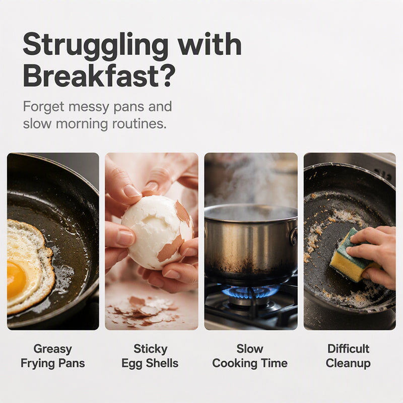 🍳 Dobbelt eggkoker og dampkoker til mikrobølgeovn: En rask og sunn måte å lage frokost på! ⚡